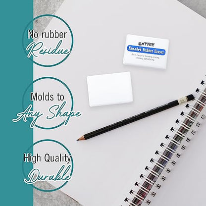 Kneaded Erasers for Artists, Erasers Medium Size, Kneaded Art Eraser 4 Pack Great for Sketching, Drawing and Shading