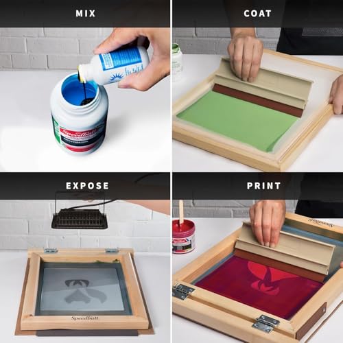 Speedball Intermediate Screen Printing Kit - Make Your Own Custom T-Shirt Prints - 2 Fabric Inks, Silk Screen Frame, Drawing Fluid, Squeegee, Instructions - Made in USA