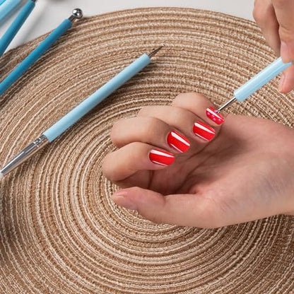 Dotting Tools, Silicone Clay Sculpting Tool, Ceramic Clay Ball Stylus Dot Painting Tools, Pottery Embossing Tool for Rock, Nail, Blending, Drawing, Modeling