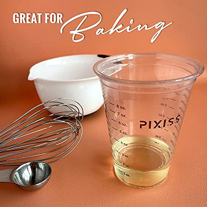Disposable Epoxy Resin Mixing Cups (100-Pack) Clear Plastic 10-Ounce for Measuring Paint Epoxy Resin Art Supplies - Graduated Measurements in ML and OZ - size: 100x 10-ounce