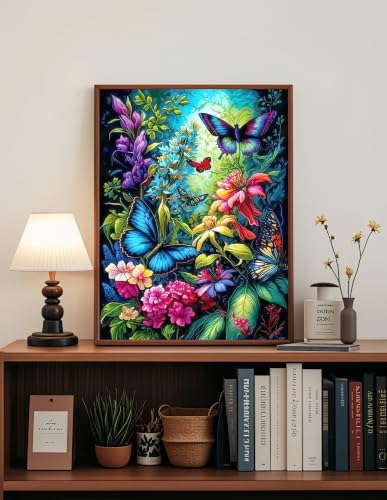 Diamond Art Kits for Adult,Midnight Garden Diamond Painting,11.8X15.8inch | Full Round Drill Flower Paint by Diamonds ,Relaxing 5D DIY Dot Gem Art Painting Kits for Beginners,for Home Wall Decor - color: KM1169-1