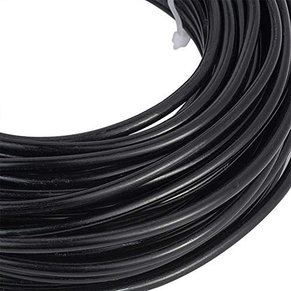 52 Feet 4mm Black Aluminum Wire Bendable Metal Craft Wire for Beading Sculpting Jewelry Making - color: Round-Black, size: 4mm