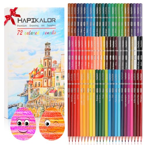 Hapikalor 72 Colored Pencils for Adult Coloring Books, Coloring Pencils | Professional Coloring Pencils Set, Art Supplies for Adults Kids Beginners Drawing Coloring Sketching, Gifts for Teens