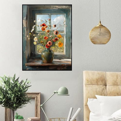 HHMATITS Flowers Diamond Art Kits for Adults 12x16inch - color: Flower