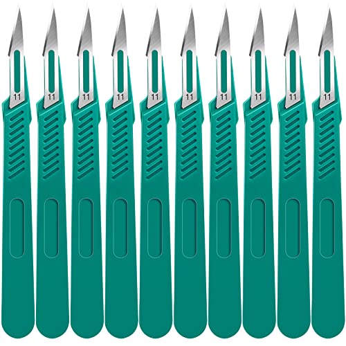 YixangDD 10 PCS Scalpel Blades with #11 Scalpels Surgical Blades - color: 10 Pcs Handle With Blades #11