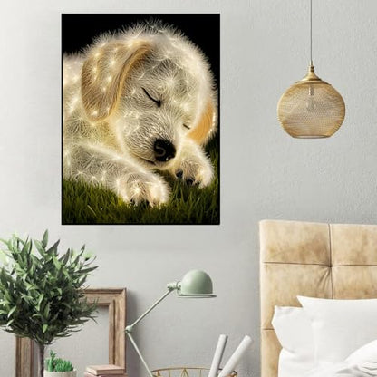 HHMATITS Dog Diamond Art Kits for Adults, Diamond Art Painting 12x16IN - color: Dog