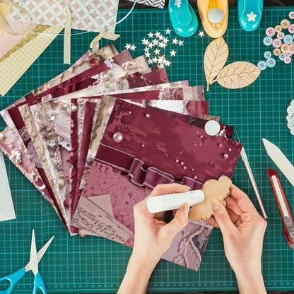 Scrapbook Paper, 24 Sheets 6"×6" 160gsm Single-Sided Patterned Cardstock - color: 24 sheets-pearl lace