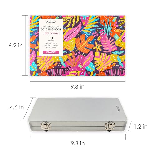 Grabie Set of 168 Color Watercolor Paint Set with Brush Pens - color: 168 Colors