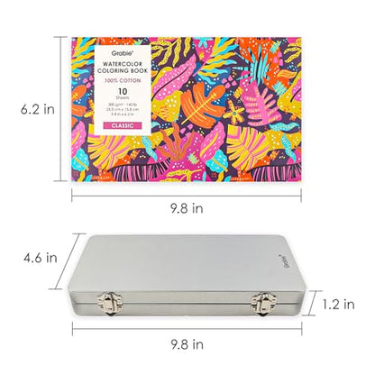 Grabie Set of 168 Color Watercolor Paint Set with Brush Pens - color: 168 Colors