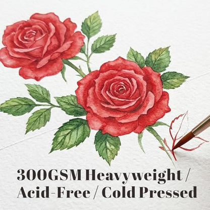 30 Pack Watercolor Cards with Envelopes, 140lb/300GSM 4x6 Cotton Paper in Foldable, Blank Cards and Envelopes for Greeting Cards Birthday Wedding Invitations DIY Thank You Card - size: A4 (4.72x6.50 in) Cards and Envelopes