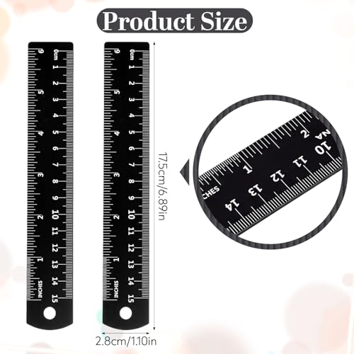2 Pack Architectural Scale Ruler Metal Ruler 6 Inch