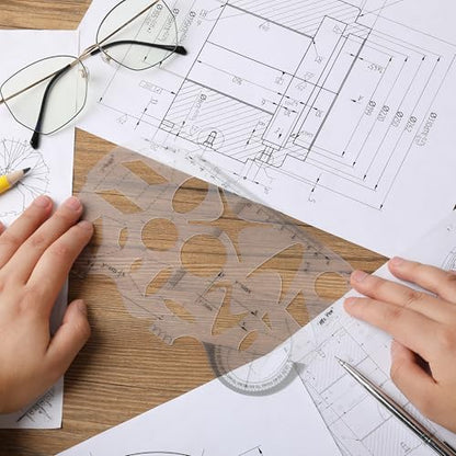 Mr. Pen- Geometric Drawing Template | Mathematical Functions Plastic Template Plastic, Shape Stencils for Drawing