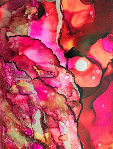 White Alcohol Ink Paper - 25 Sheets Pixiss Heavy Weight Art Paper for Alcohol Ink & Watercolor - Extra Smooth Synthetic Paper A4 5x7 inches, 300gsm