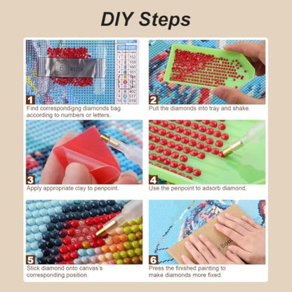hill froeistung 5D Turtles Diamond Art Painting Kits for Adults - color: HF-A020