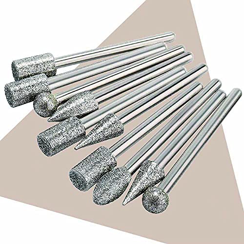 20Pcs 120-Grit Diamond Grinder Bit Stone Carving Set 1/8" Shank