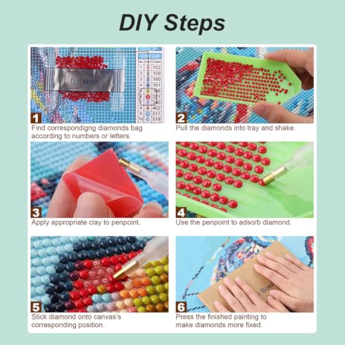 hill froeistung 5D Colorful Fish Diamond Art Painting Kits for Adults - color: HF-A051