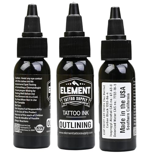 Element Tattoo Supply Nighthawk Black Tattoo Ink 1 oz - size: 1oz