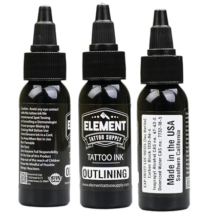 Element Tattoo Supply Nighthawk Black Tattoo Ink 1 oz - size: 1oz