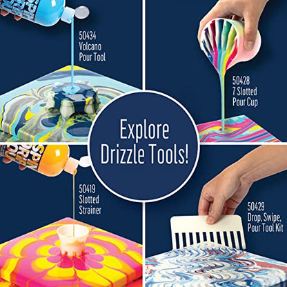 FolkArt Drizzle Pour Cup, 7-Slotted Divided Pour Cup Perfect for Fluid Paint Pouring Arts and Crafts Projects, 50428 - style: 7 Slot Pour Cup