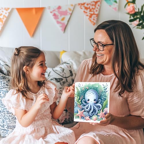 Animal Paint by Numbers Kit for Kids with Frame Wooden Easel 8x8 inch - color: style-4