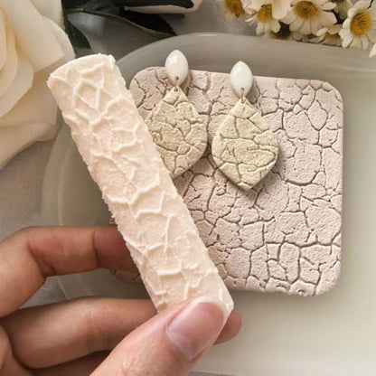 HOBBIESAY 1PC Cobblestones Polymer Clay Texture Roller 3D Printed Rollers for Clays Modeling Embossing Earring Maker Roller Pottery Textures Rollers Polymer Clay Crafts for Creating Clays Texture - color: Blanched Almond