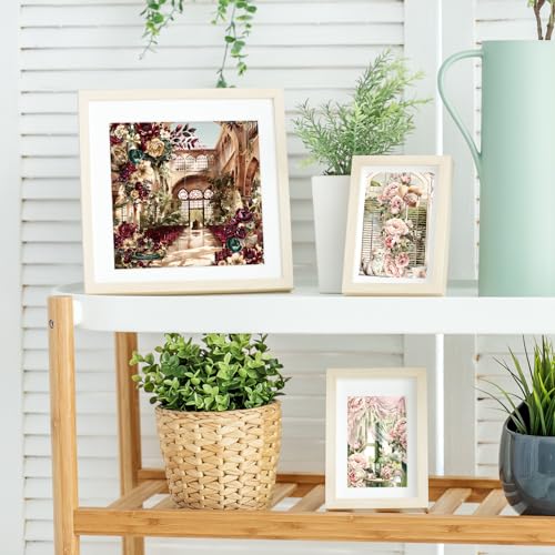 Scrapbook Paper, 24 Sheets 6"×6" 160gsm Single-Sided Patterned Cardstock - color: 24 sheets-garden wedding