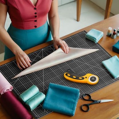 Self Healing Cutting Mat:18" x 24" Double Sided 5-Ply Hobby Mat, A2 Rotary Cutting Sewing Mat for Crafts, Fabric,Sewing,Quilting,Scrapbooking,Projects,Grey/Black - color: Grey/Black, size: 24"L x 18"W