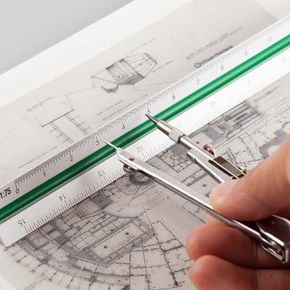 Mr. Pen Architectural Scale Ruler, 12 Inch, Silver - color: Silver, size: 1 Pack