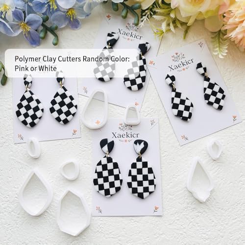 Organic Polymer Clay Cutters Set – Molds, Clay Cutters for Polymer Clay, Clay Earring Tools - color: H color
