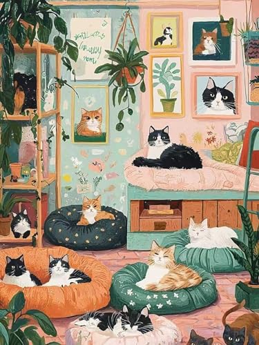 Zythron Diamond Art Kits for Adults,Cat Diamond Painting Kits for Beginner - color: Cat-A
