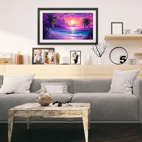 YOYA Large Diamond Art Kits for Adults, Beach Landscape, 27.5 x 15.7 Inch - color: Beach Sunset 025