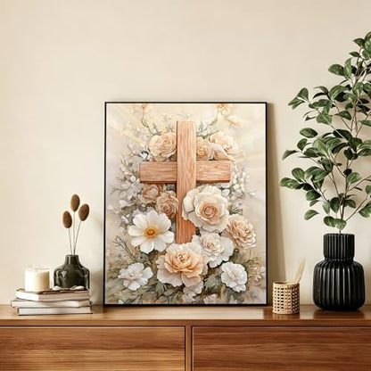 AUKELHJ Paint by Numbers Kit for Adults Beginner, Cross, 16X20 Inch - color: 12-Cross