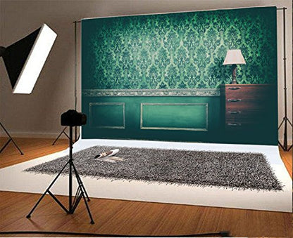 Yeele 10x8ft Vintage Room Interior Backdrop for Photography Antique Green Rococo Old Wall Background Kids Adult Photo Booth Shoot Vinyl Studio Props