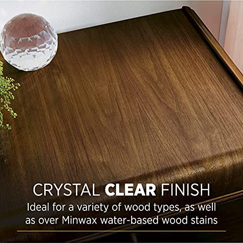 Minwax 233334444 Polycrylic Protective Wood Finish, Clear Satin, ½ Pint