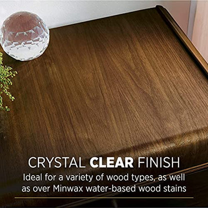 Minwax 233334444 Polycrylic Protective Wood Finish, Clear Satin, ½ Pint