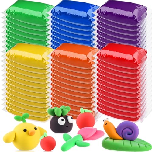 VioraWhite 72 Pcs 38oz Air Dry Clay Bulk Modeling Clay,Fresh Color | Ultra Lightweight Foam Modeling Clay for Kids Adults, DIY Gifts Party Arts Crafts, School Project Supplies - color: Fresh Color