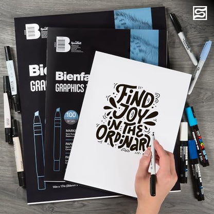 Bienfang Graphics 360 Marker Paper Pad, 9-Inch by 12-Inch, 100 Sheets - size: 12 by 9-Inch, 100 Sheets
