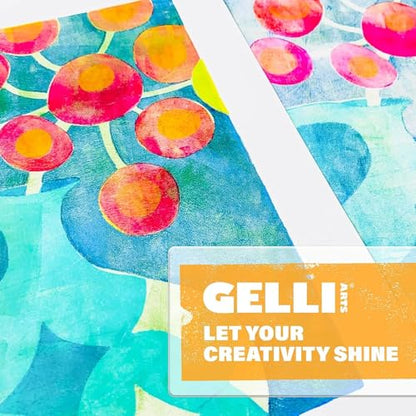 Gelli Arts 4" x 6" Gel Printing Plate – Reusable Gel Printing Plate, Printmaking Supplies, Monoprinting at Home, Arts and Crafts – Easy Cleaning & Storage – Made in the USA - size: 4" x 6"