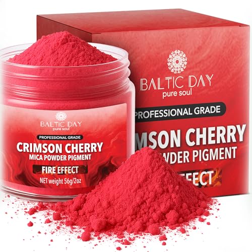 BALTIC DAY Crimson Cherry Red Mica Powder 2 oz (56g) - color: Crimson Cherry