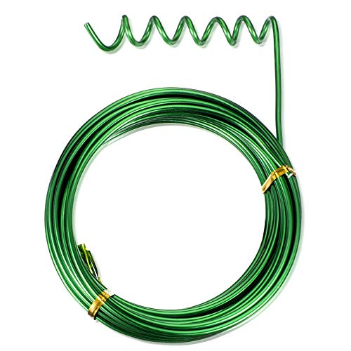 1 Roll Tecunite Aluminum Wire Craft Wire, 10 M X 3 mm, Green | TecUnite Aluminum Craft Wire for Sculpting,10 M X 3 Mm,Green,1 Roll - color: Green, size: 10000 mm x 3 mm