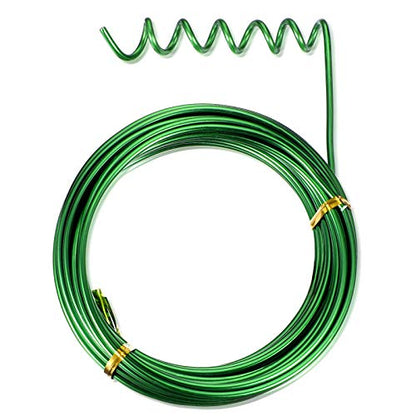 1 Roll Tecunite Aluminum Wire Craft Wire, 10 M X 3 mm, Green | TecUnite Aluminum Craft Wire for Sculpting,10 M X 3 Mm,Green,1 Roll - color: Green, size: 10000 mm x 3 mm