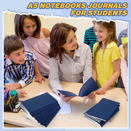 Mimorou 100 Pcs A5 Journals Notebooks Bulk,Navy Blue,Lined - color: Navy Blue, style: Lined