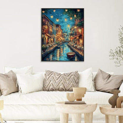 Paint by Numbers Kit for Adults, Venice Night Number Painting Canvas Kit - color: Venice-1