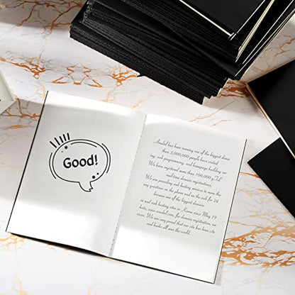Mimorou 100 Pcs A5 Journals Notebooks Bulk,Black,Blank - color: Black, style: Unlined