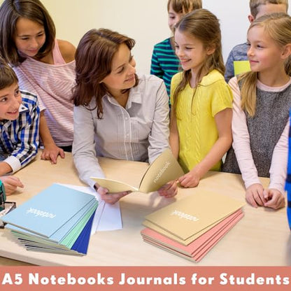 Mimorou 100 Pcs A5 Journals Notebooks Bulk,Bright Color,Lined - color: Bright Color, style: Lined