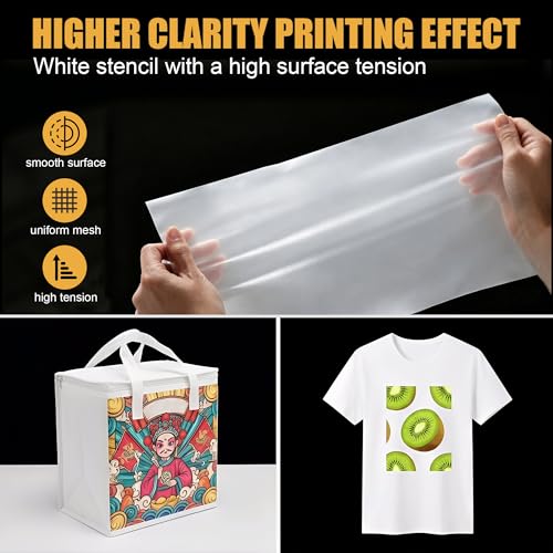 3 Pack Aluminum Silk Screen Printing Frames with 160 Mesh for Screen Printing, 10 x 14 Inch, 8 x 12 Inch, 6 x 10 Inch, Essential for T-Shirts DIY Printing