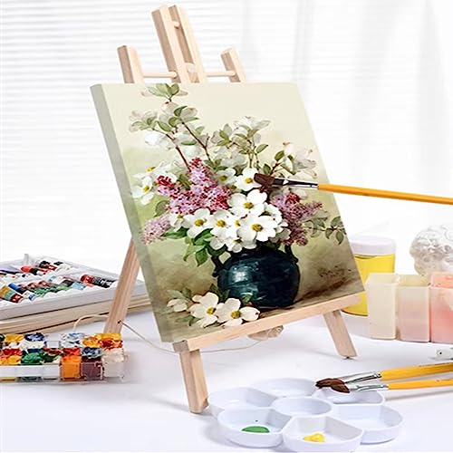 11.8" Wood Easels, Small Tabletop Display Stand, Tripod, Painting Party Easel, Kids Student Tabletop Easels for Painting, Portable Canvas Photo Picture Sign Holder - style: 1