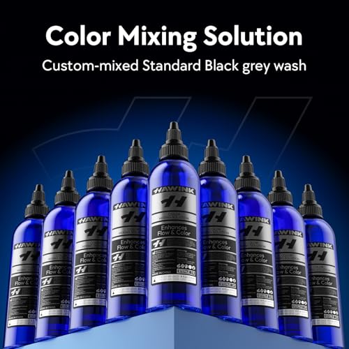 Tattoo Ink Color Mixing Solution, 2PCS Cool-Toned Shading Solution 8OZ and Color Mixing Solution 8OZ Premium Shading Solution TS701-240KIT
