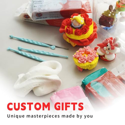 Air Dry Clay Lightweight, Flexible Modeling Clay for Adults Arts and Crafts | Professional & Moldable, Soft & No-Stick, Polymer Clay for Sculpting, Molding,Anime Figures,Making Costumes,DIY Projects - color: Blue