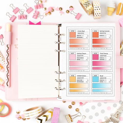 BLSUREFYX 25pcs A5 Waterproof Swatch Papers with Vellum Paper 140LB/300GSM